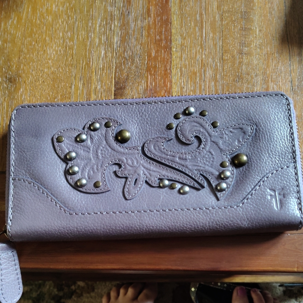 Stylish Frye  Purple Leather Wallet